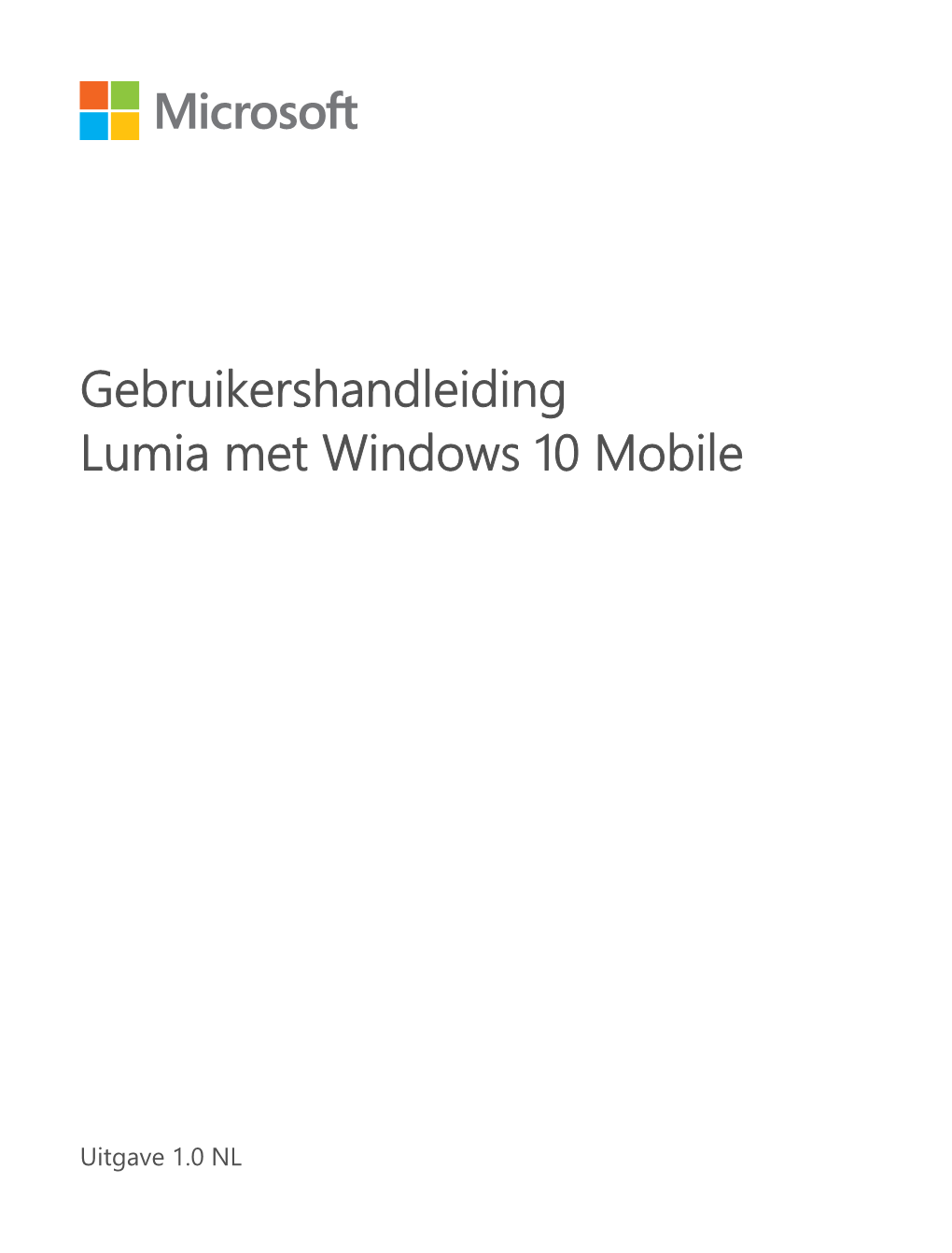 Gebruikershandleiding Lumia Met Windows 10 Mobile