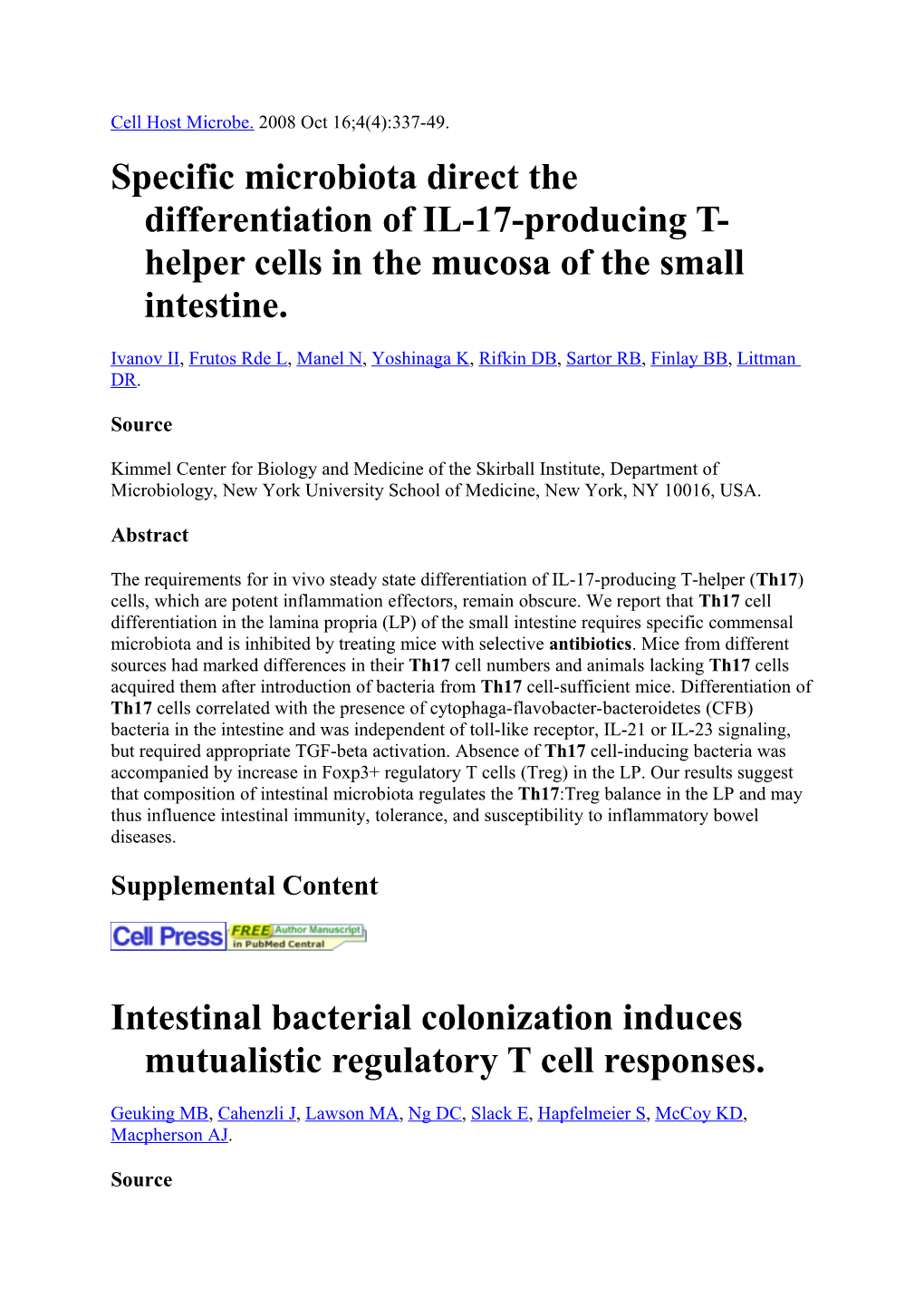 Cell Host Microbe