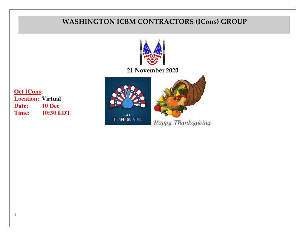 Washington Icbm Contractors Group (Icons)