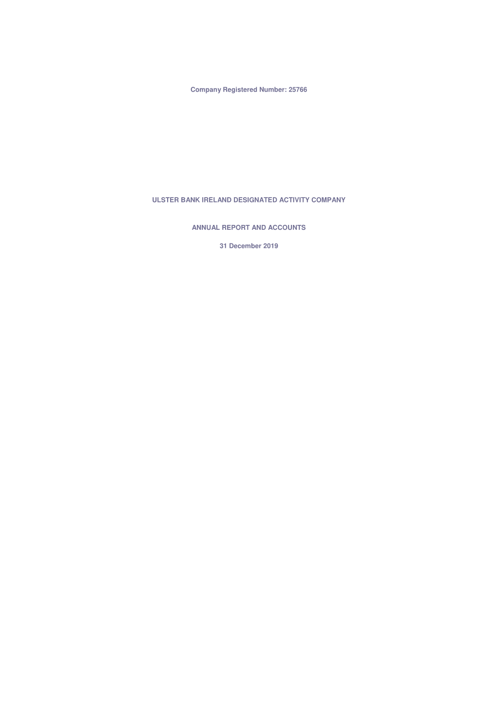 Download Pdf File of Ulster Bank Ireland