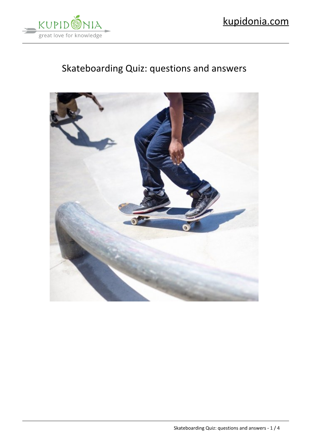 Skateboarding Quiz: Questions and Answers