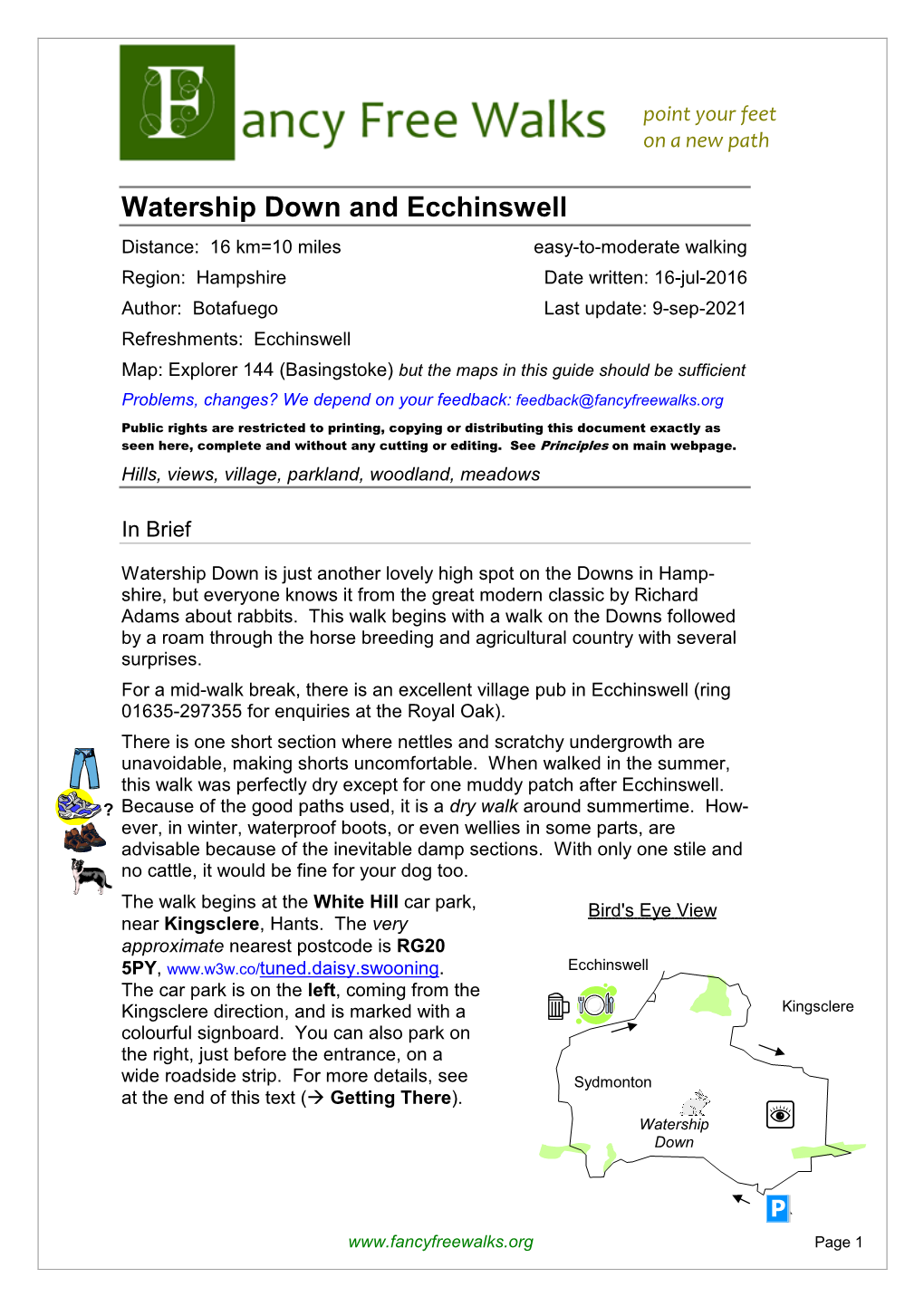 Watership Down and Ecchinswell