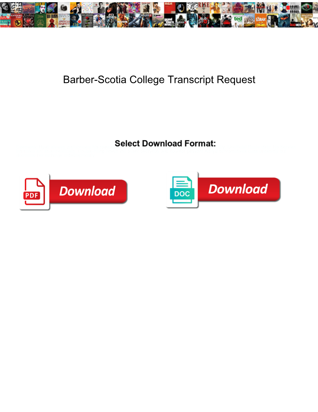 Barber-Scotia College Transcript Request