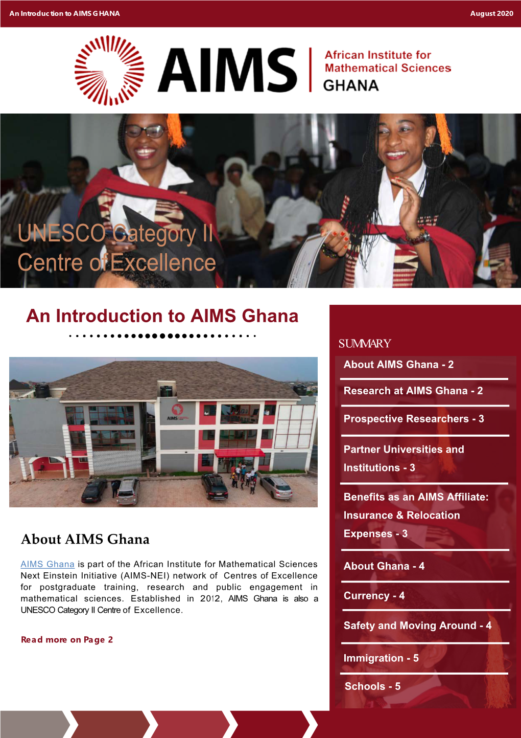 An Introduction to AIMS GHANA August 2020