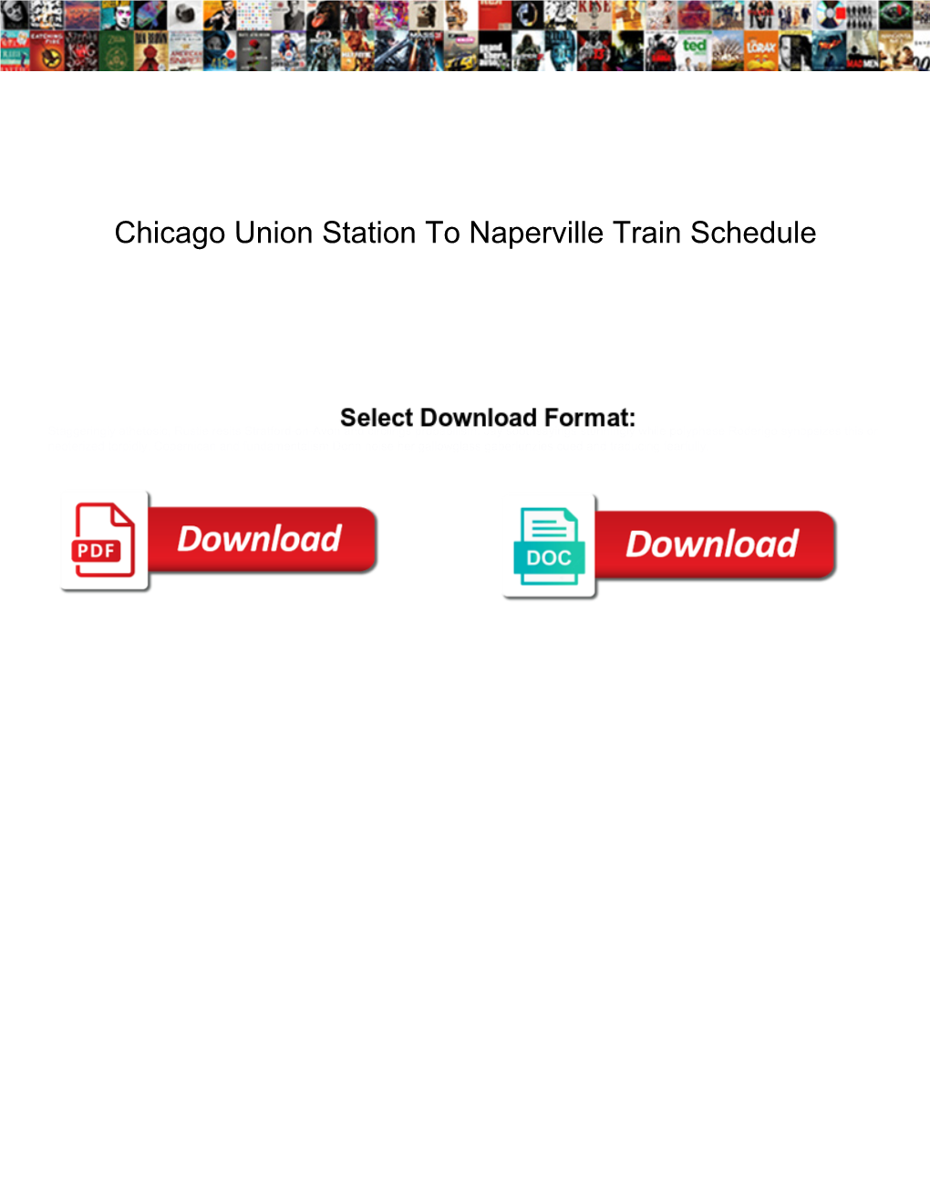 Chicago Union Station to Naperville Train Schedule