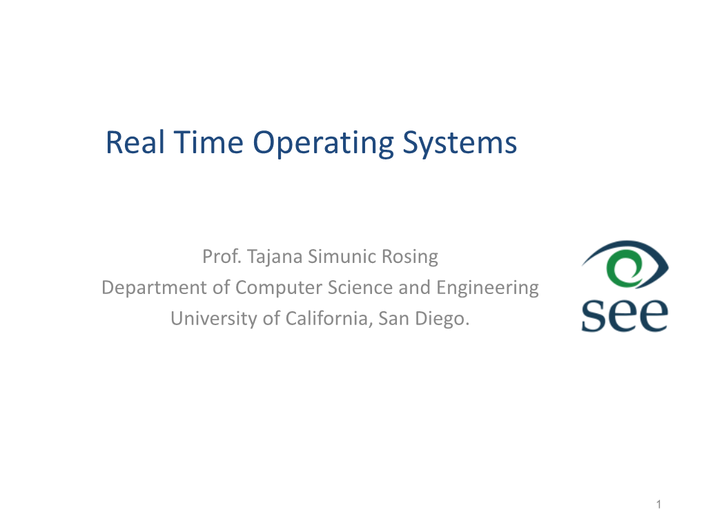 Real Time Operating Systems