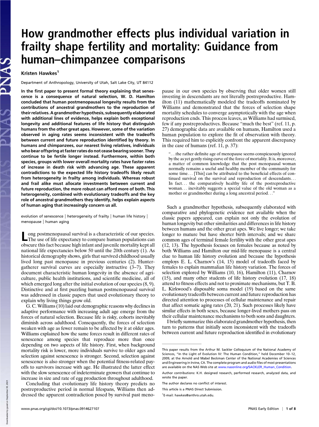 Guidance from Human–Chimpanzee Comparisons