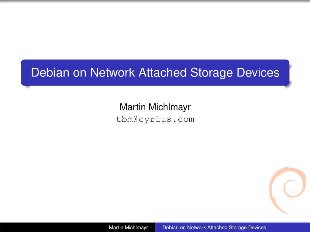 Debian on Network Attached Storage Devices