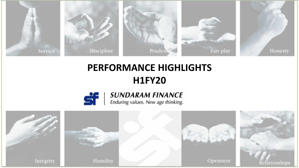 Performance Highlights H1fy20