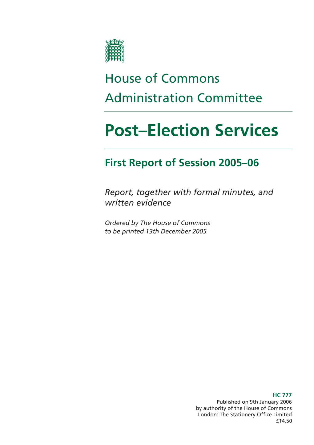 Post–Election Services