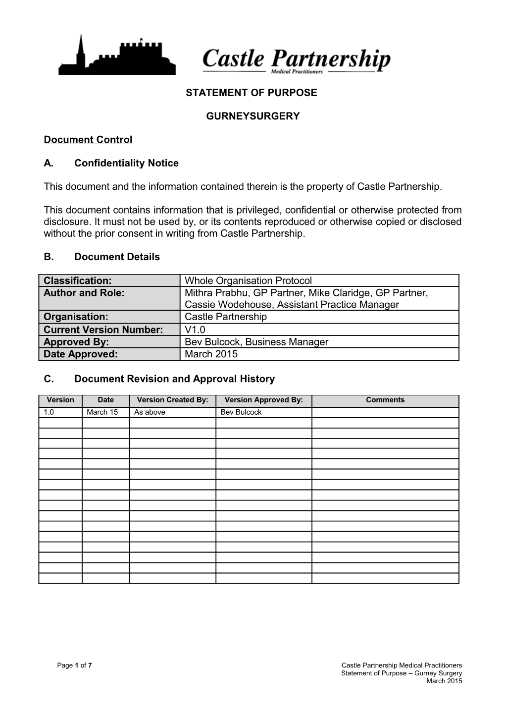 Access to Medical Records (Data Protection) Policy