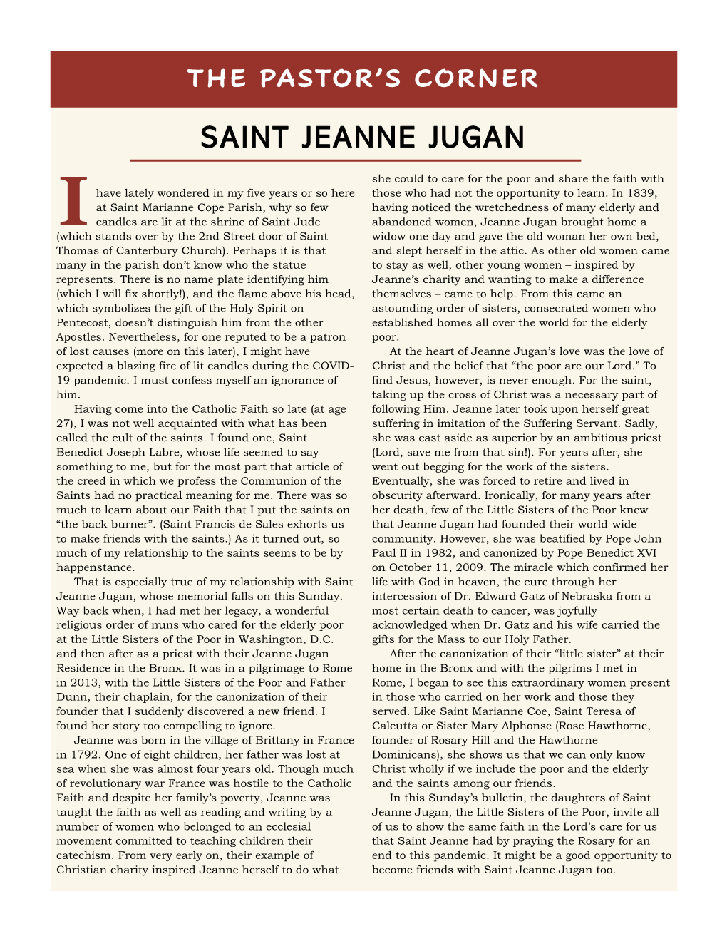 Saint Jeanne Jugan