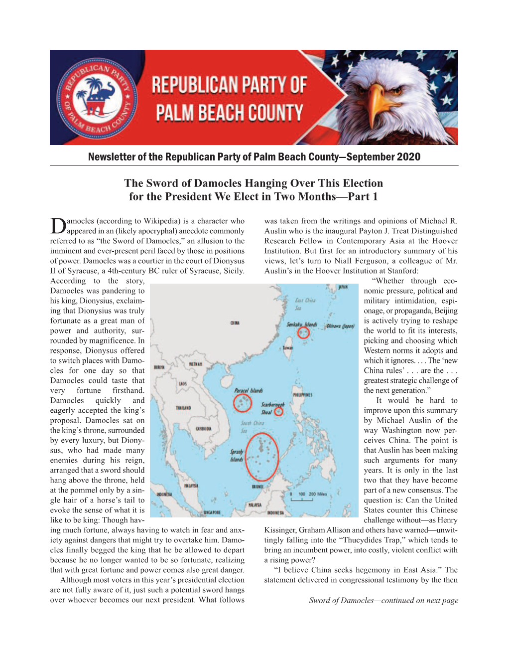 Newsletter of the Republican Party of Palm Beach County—September 2020