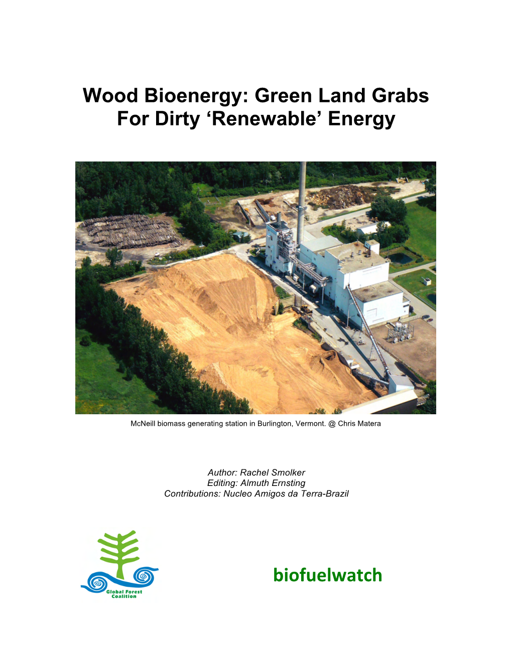 Wood Bioenergy: Green Land Grabs for Dirty 'Renewable' Energy