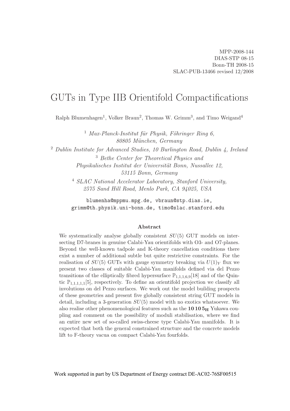 Guts in Type IIB Orientifold Compactifications