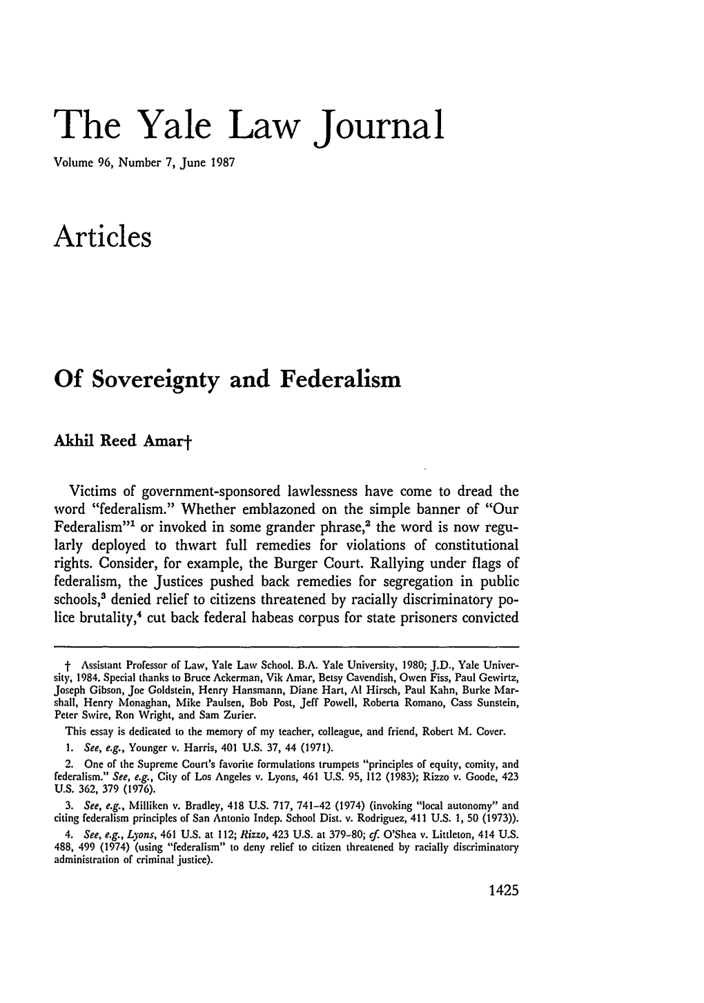 Of Sovereignty and Federalism