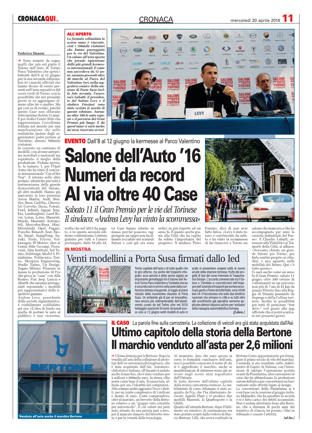 Salone Dell'auto '16 Numeri Da Record Al Via Oltre 40 Case