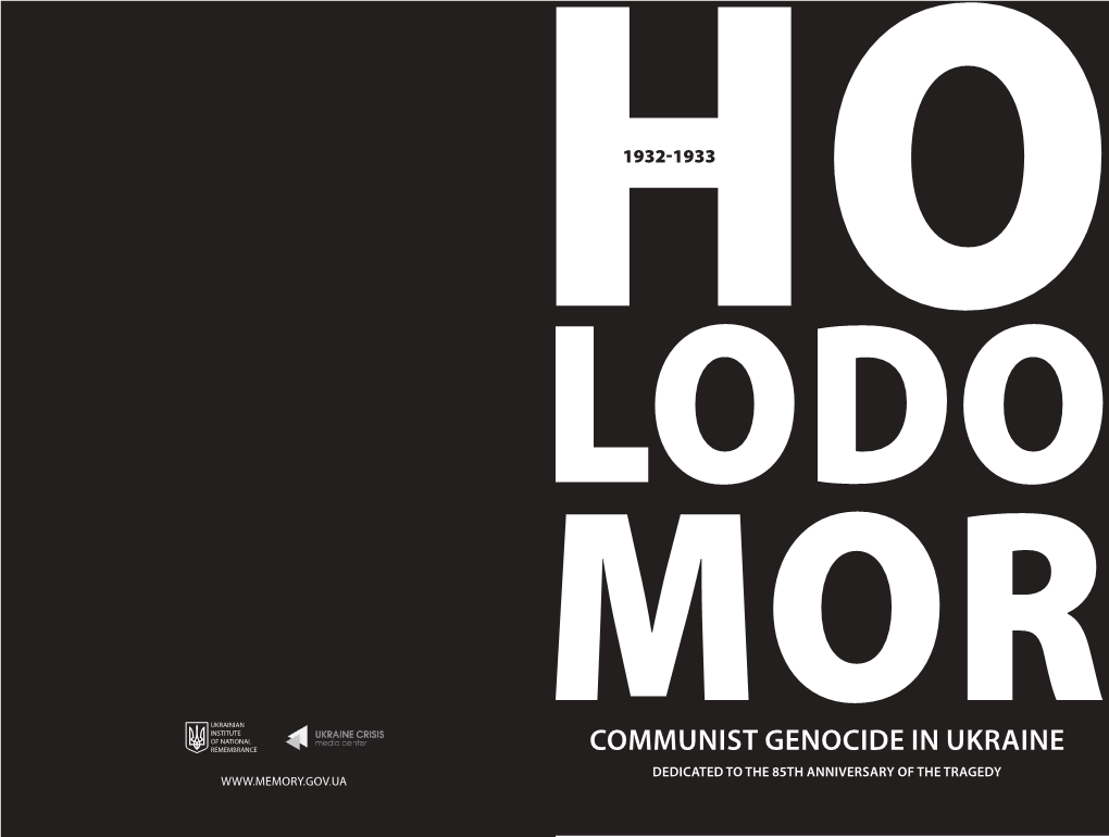 Holodomor – Communist Genocide in Ukraine