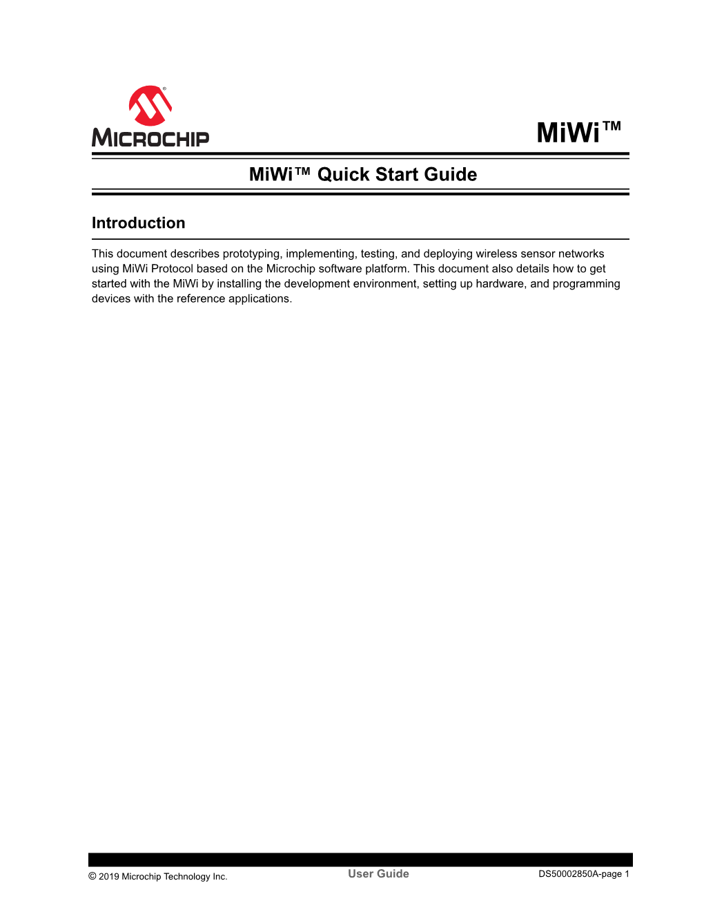 Miwi™ Miwi™ Quick Start Guide