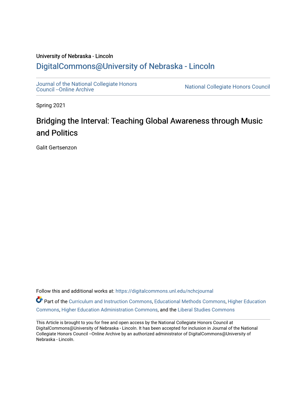Teaching Global Awareness Through Music and Politics