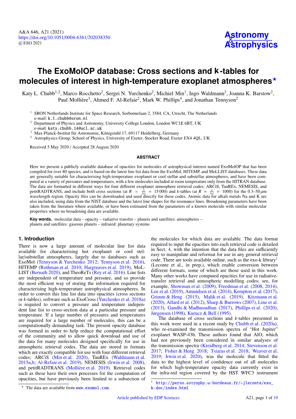 Cross Sections and K-Tables for Molecules of Interest in High-Temperature Exoplanet Atmospheres? Katy L