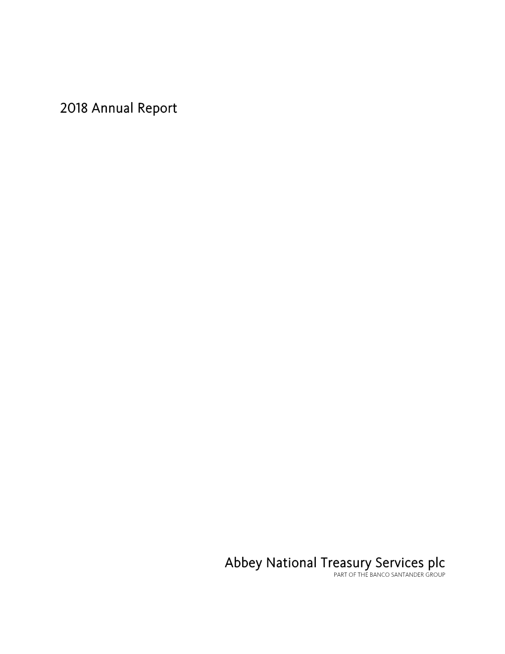 2018 Annual Report Abbey National Treasury Services