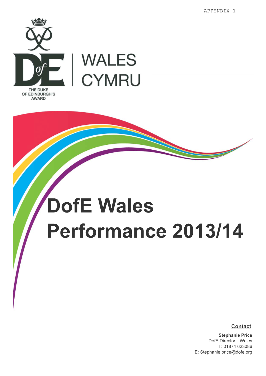 Dofe Wales Performance Report 2013-14