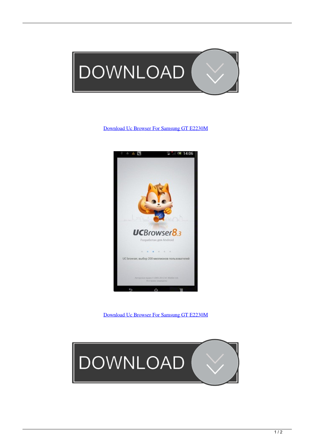 Download Uc Browser for Samsung GT E2230M