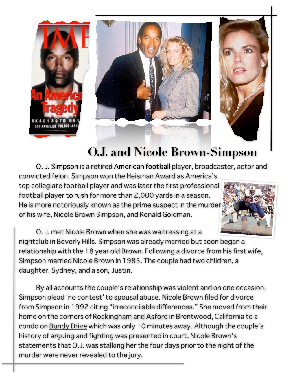 OJ and Nicole Brown-Simpson