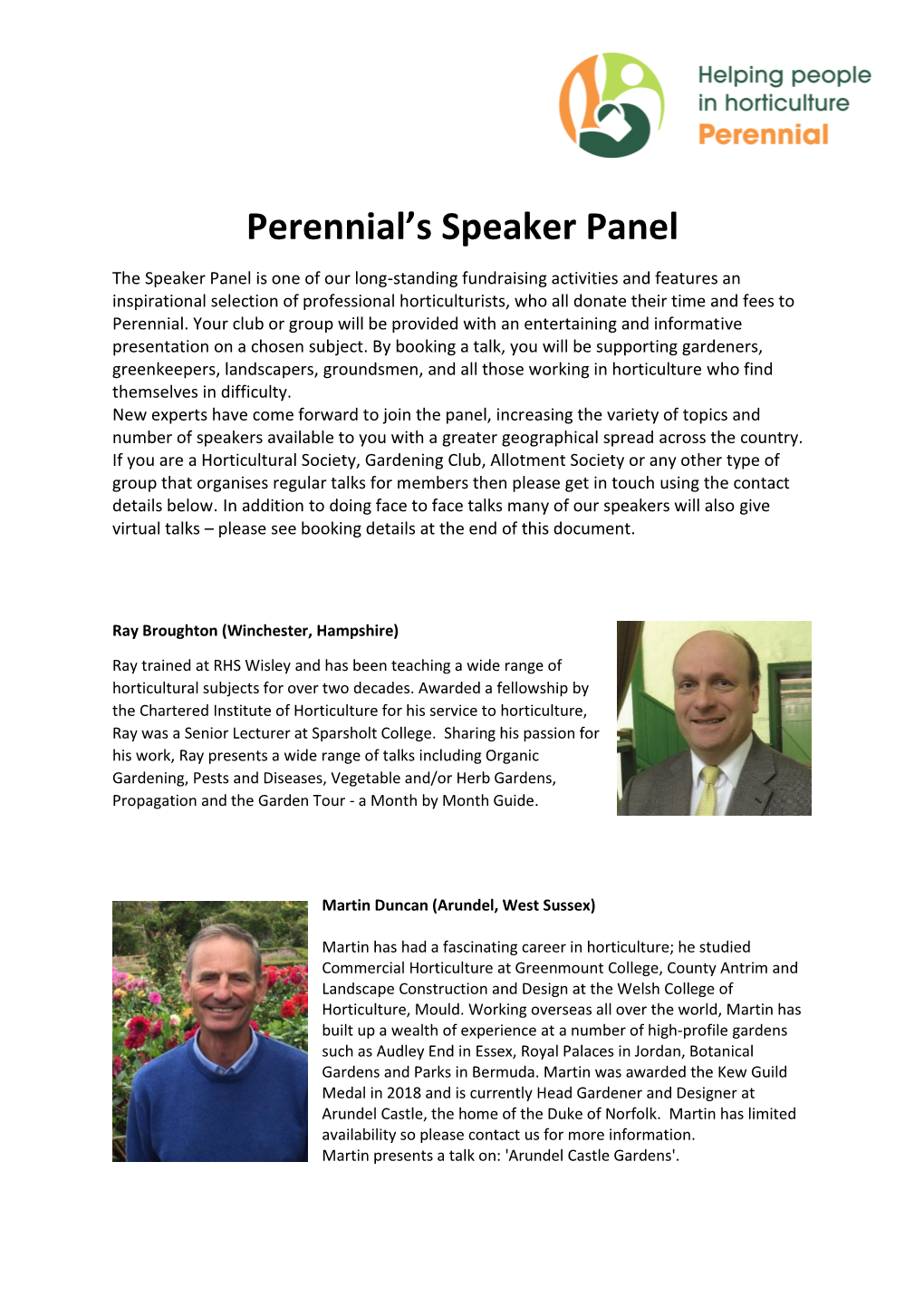 Perennial's Speaker Panel
