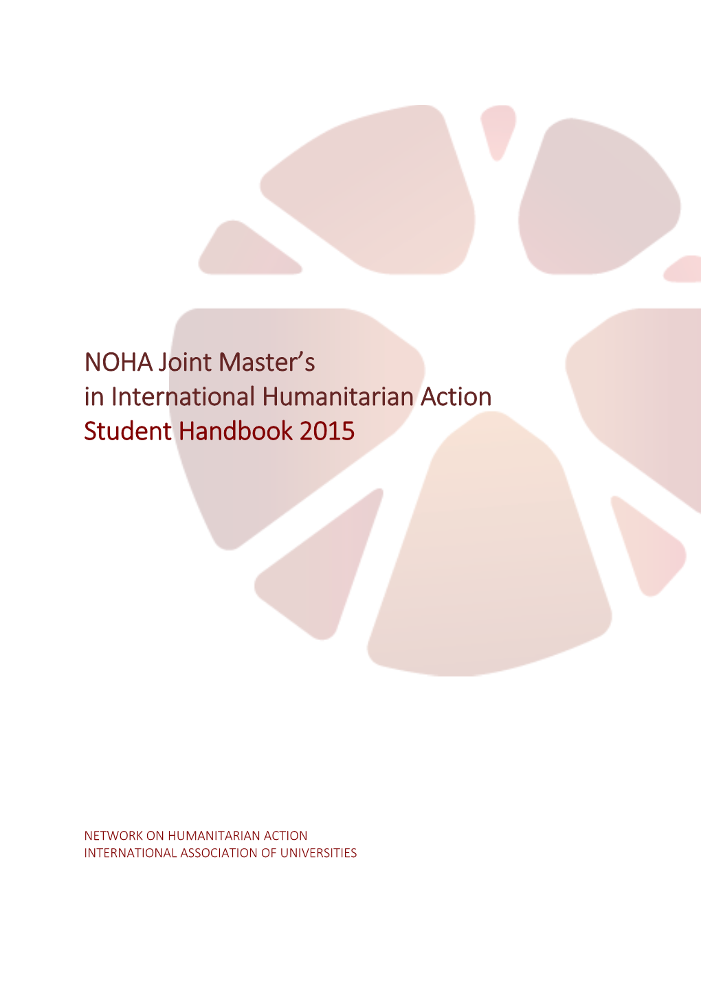 NOHA Master's Student Handbook 2015