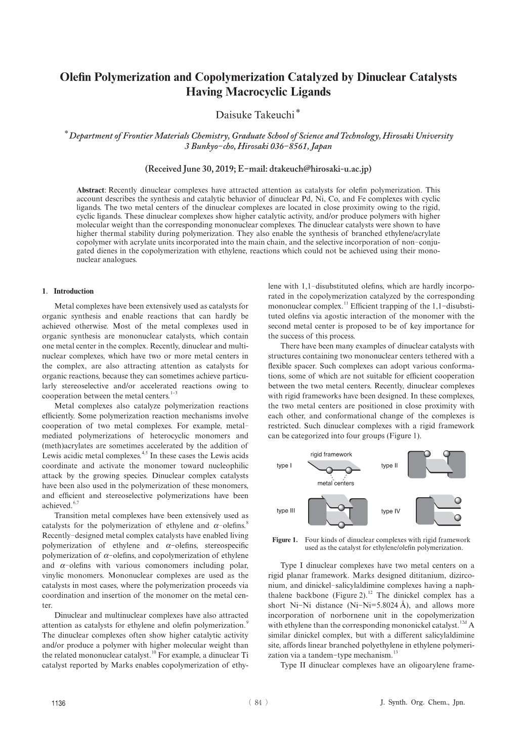 Olefin Polymerization and Copolymerization Catalyzed By