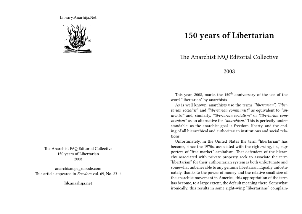 150 Years of Libertarian