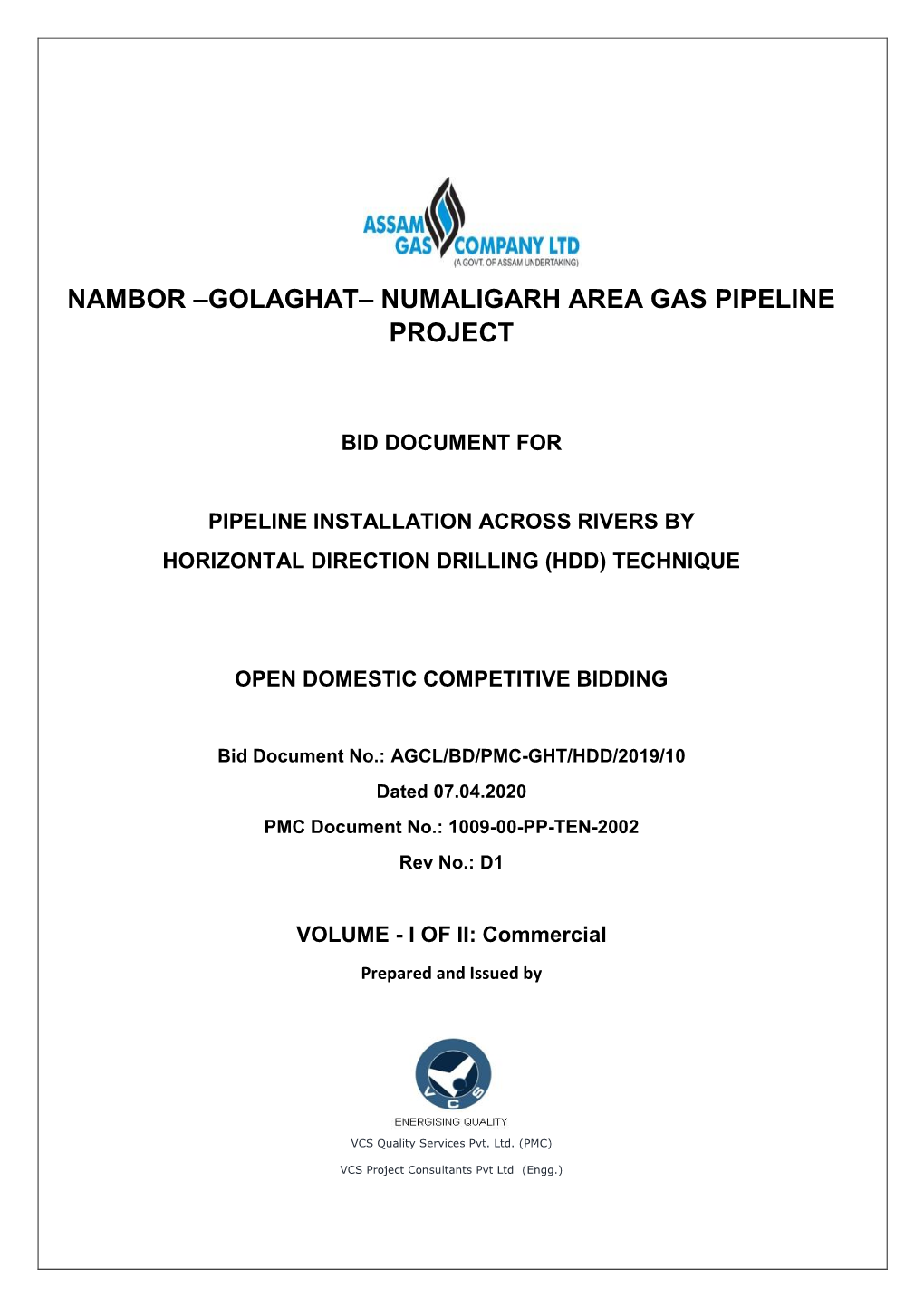 Golaghat– Numaligarh Area Gas Pipeline Project
