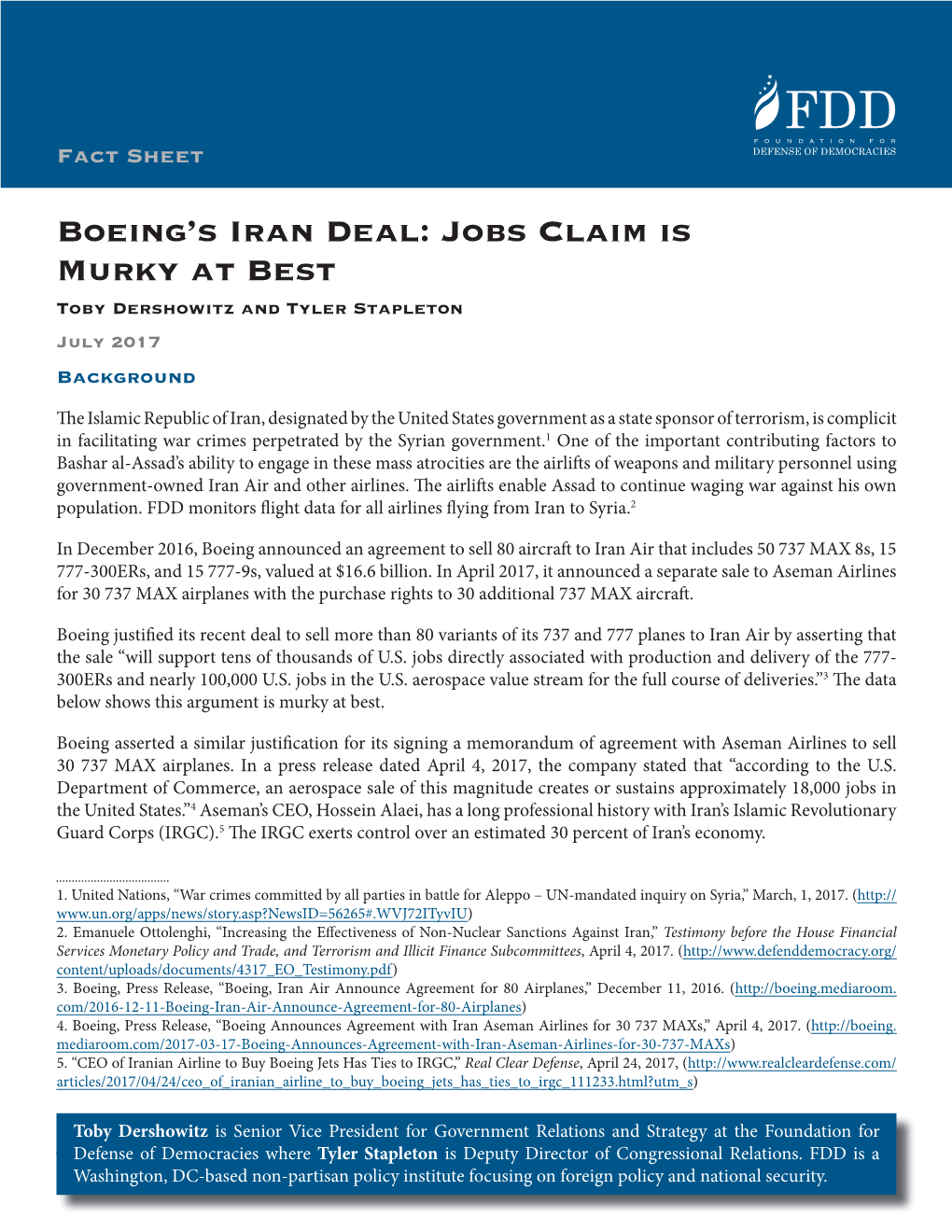 Boeing's Iran Deal