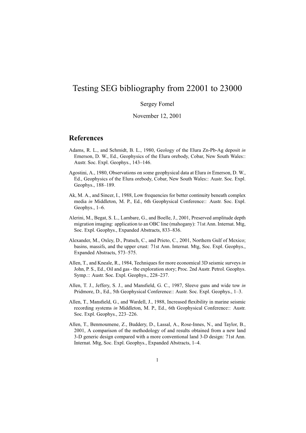 Testing SEG Bibliography from 22001 to 23000