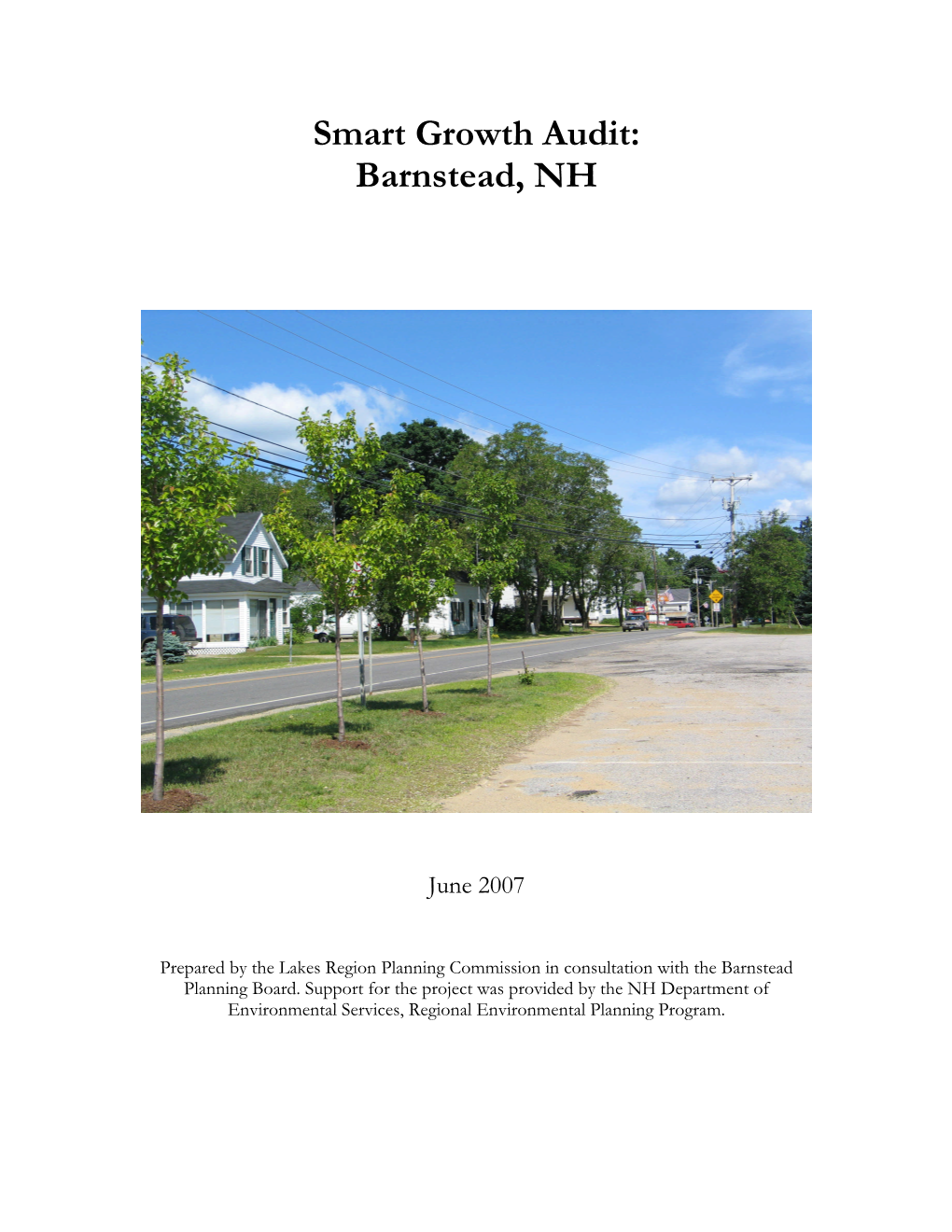 Smart Growth Audit: Barnstead, NH