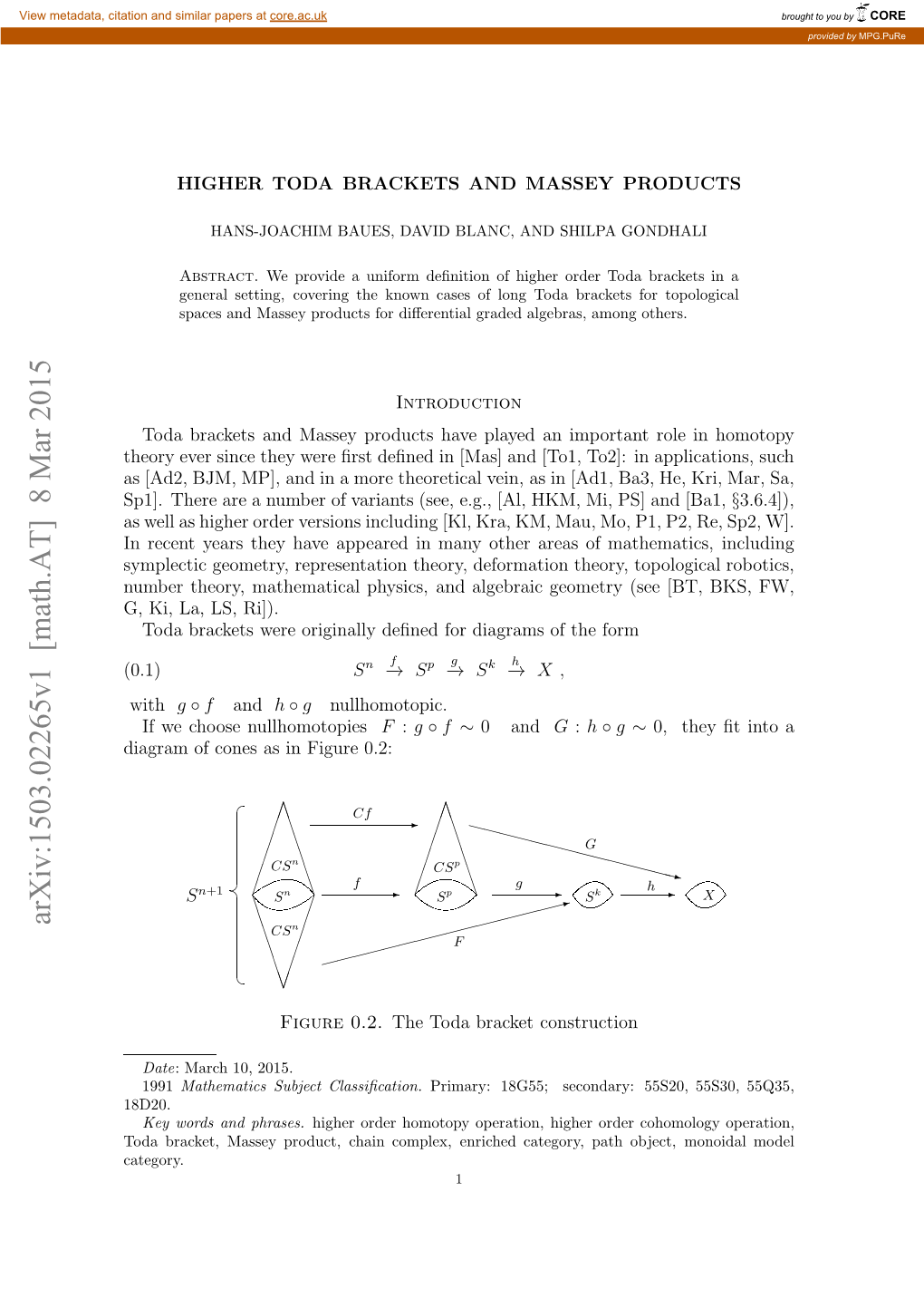Math.AT] 8 Mar 2015 Iga Fcnsa Nfgr 0.2: Figure in As Cones of Diagram (0.1) (S Ri])