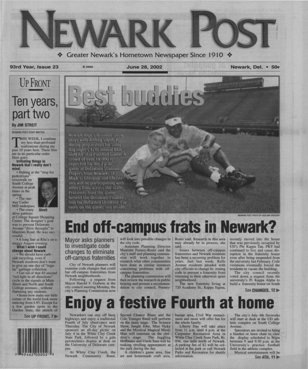 Newark's Hometown Newspaper Since 1910