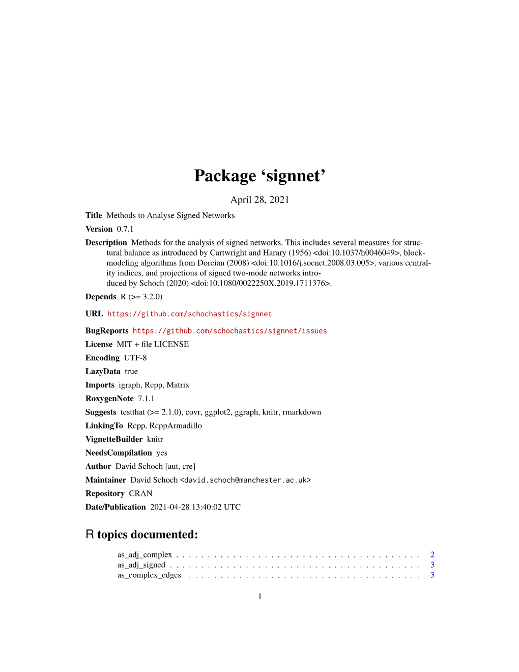 Package 'Signnet'