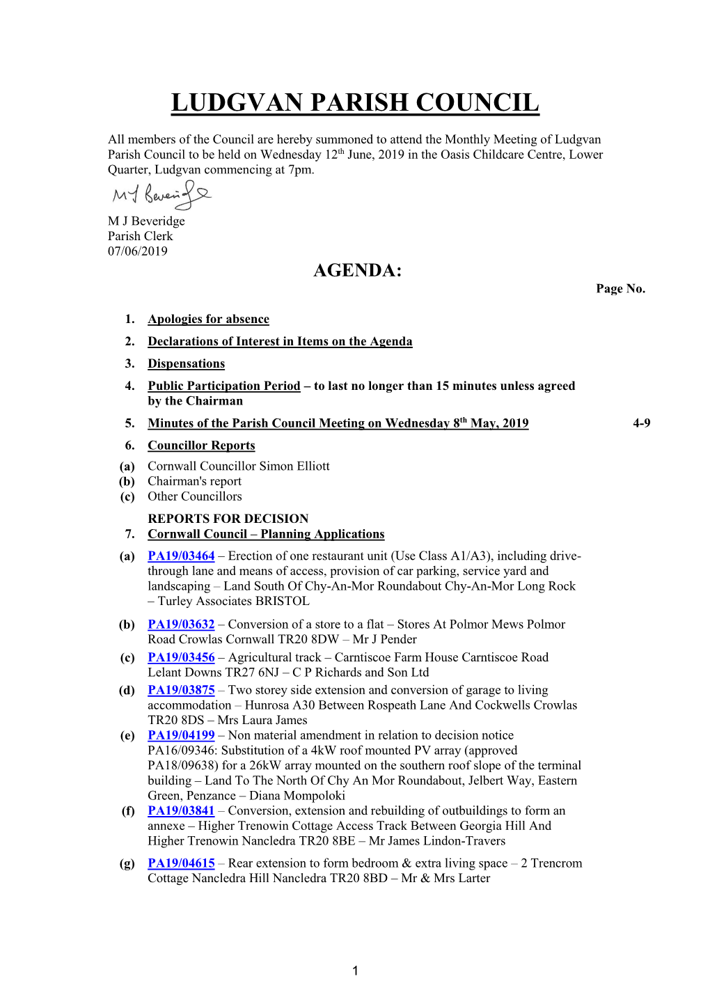 2019-06-Agenda