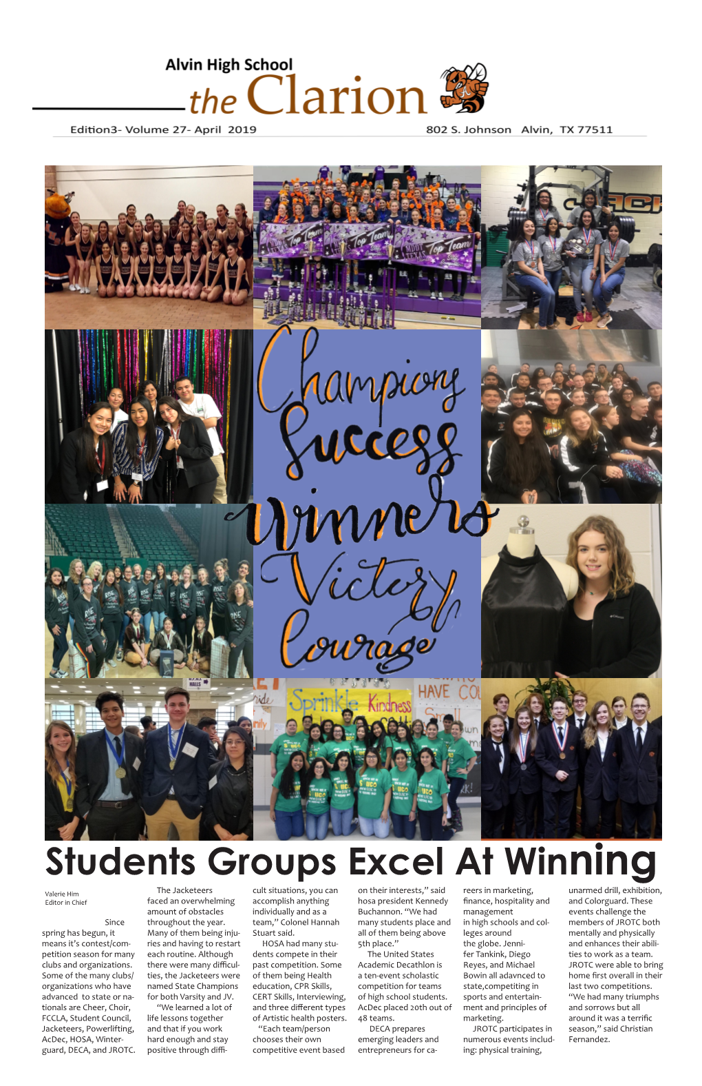 Students Groups Excel at Winning