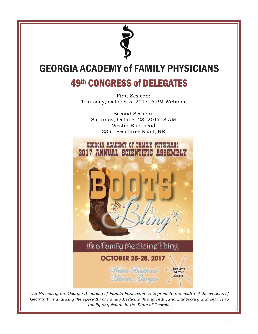 GEORGIA ACADEMY of FAMILY PHYSICIANS