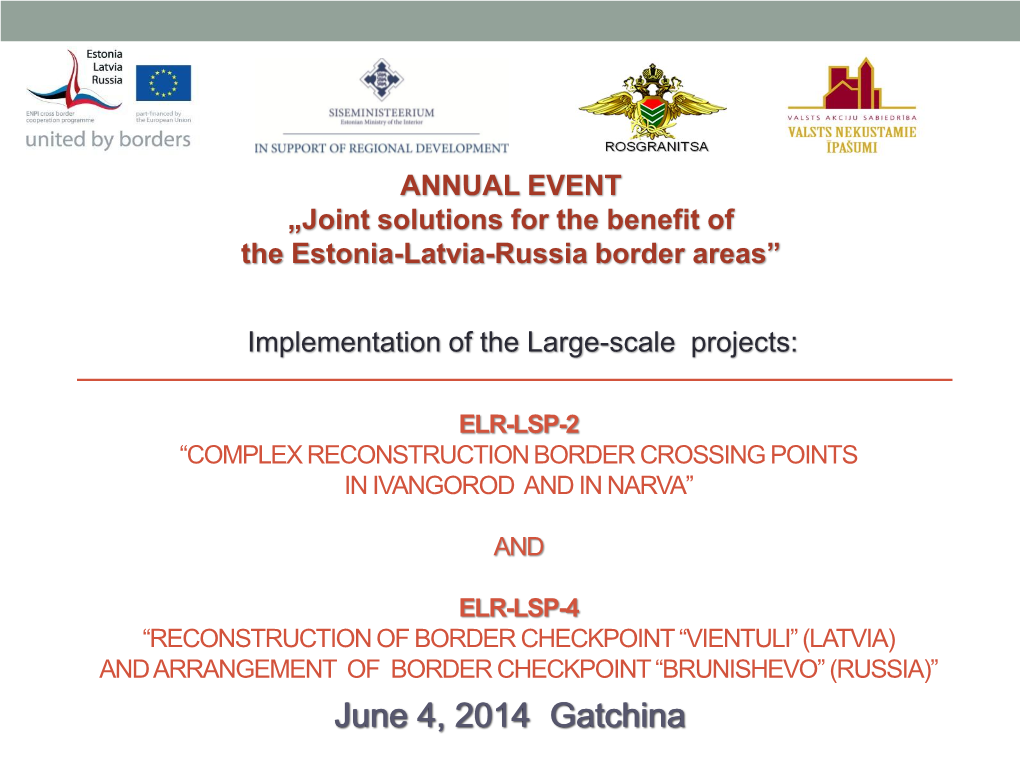 Implementation of the Large-Scale Projects