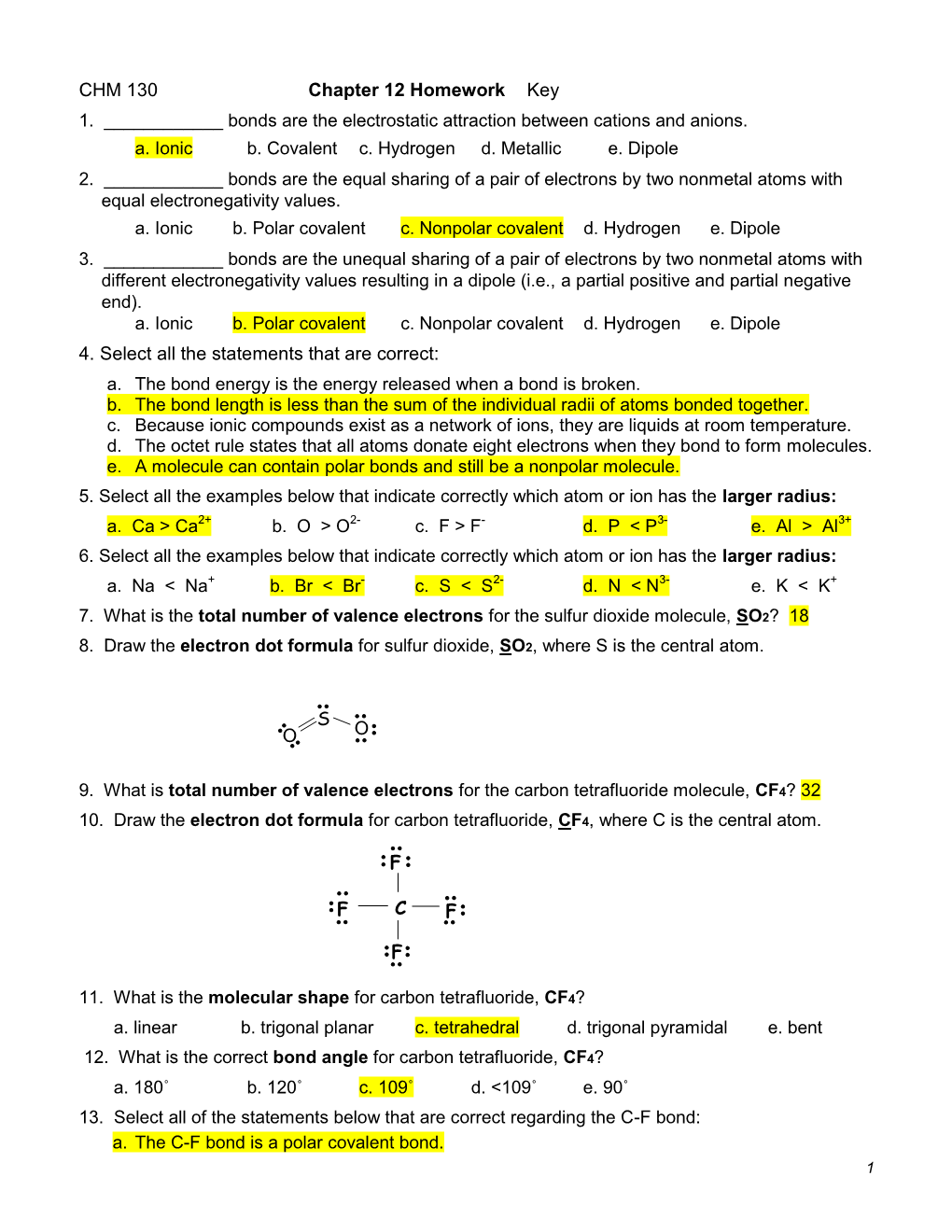 CHM 130 Chapter 12 Homework Key 4