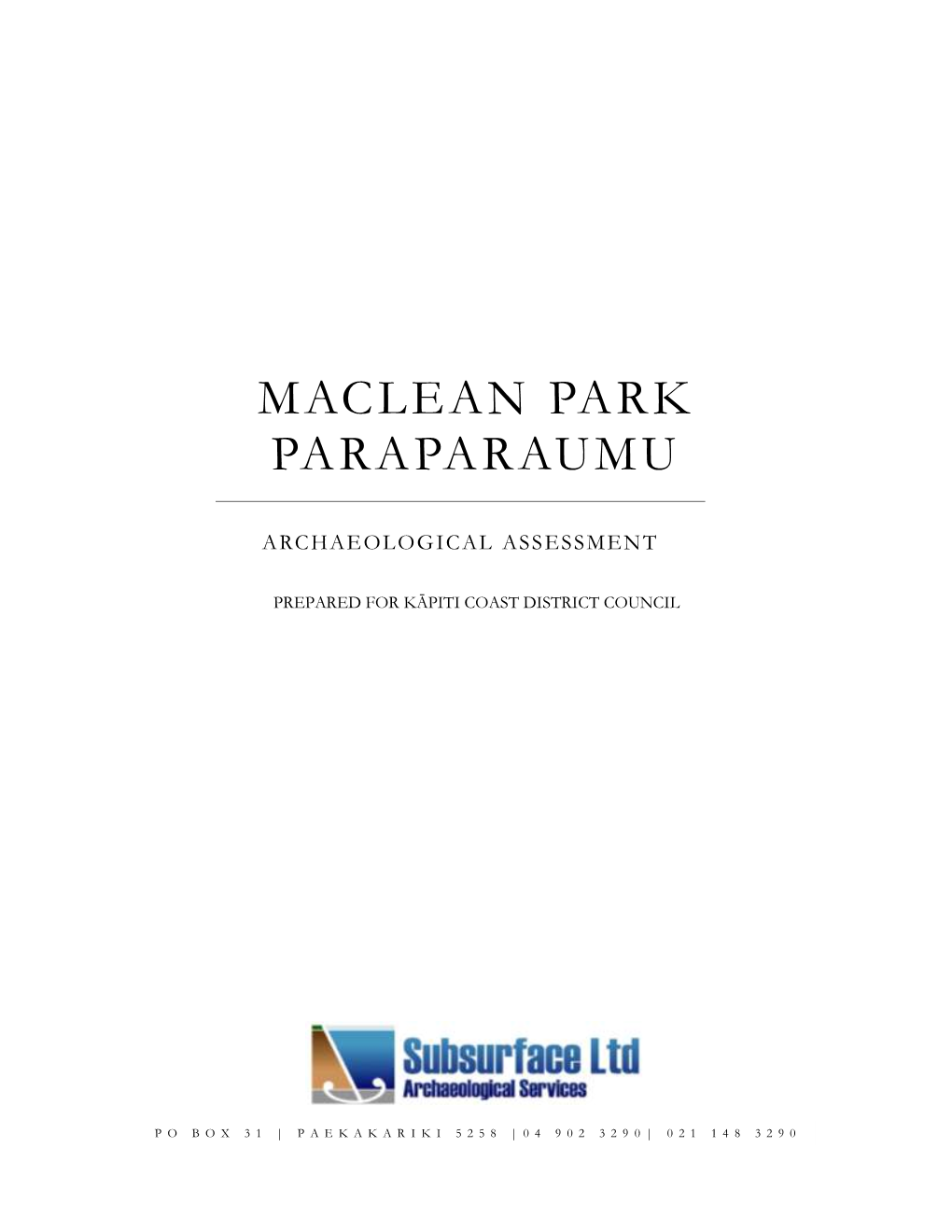 Maclean Park Paraparaumu