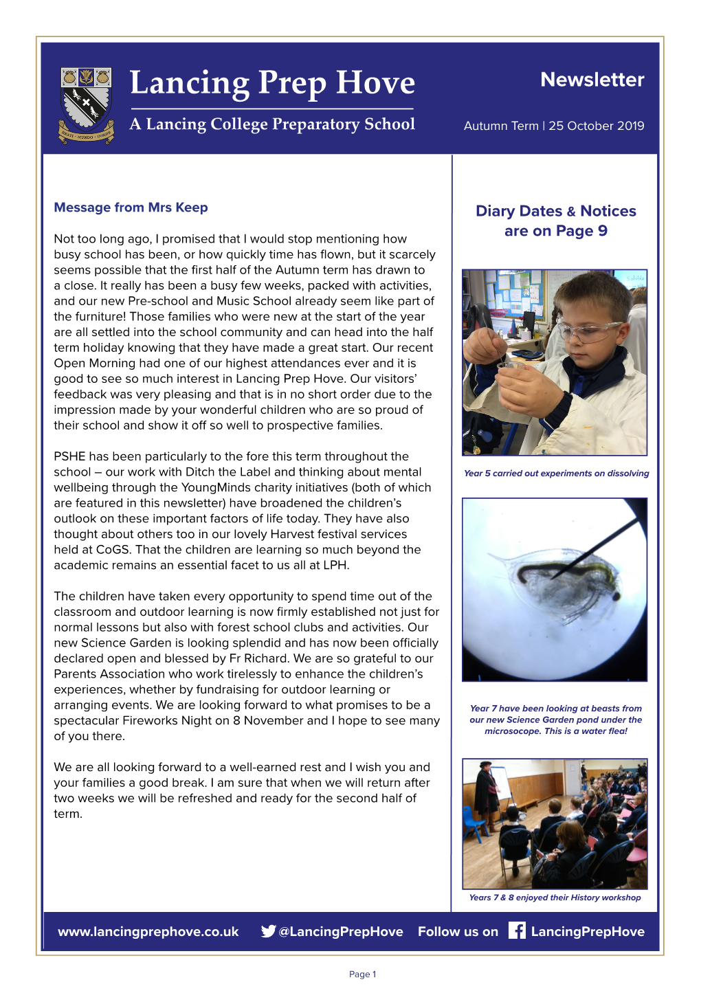 LPH Newsletter 25 10 19