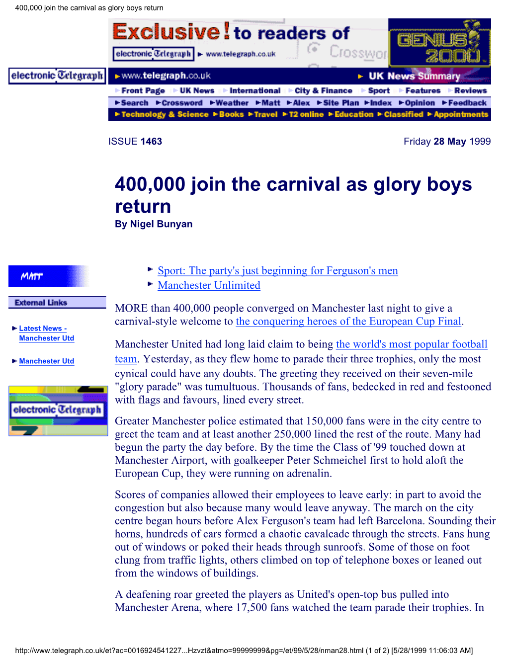 400000 Join the Carnival As Glory Boys Return