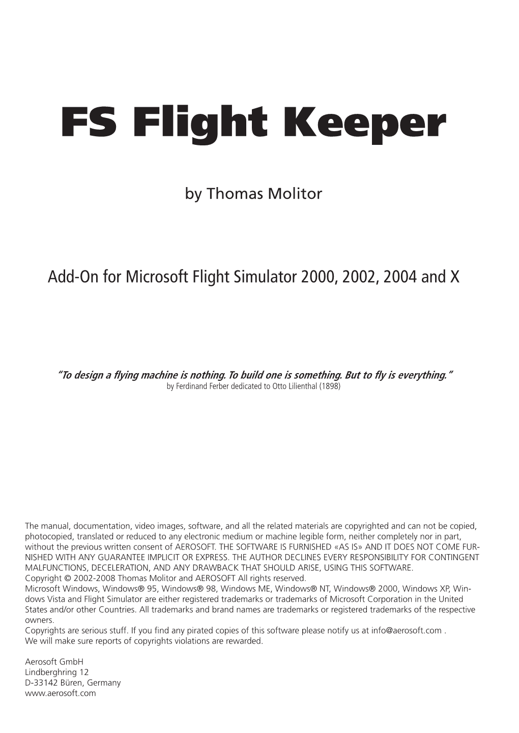 FS Flight Keeper Manual