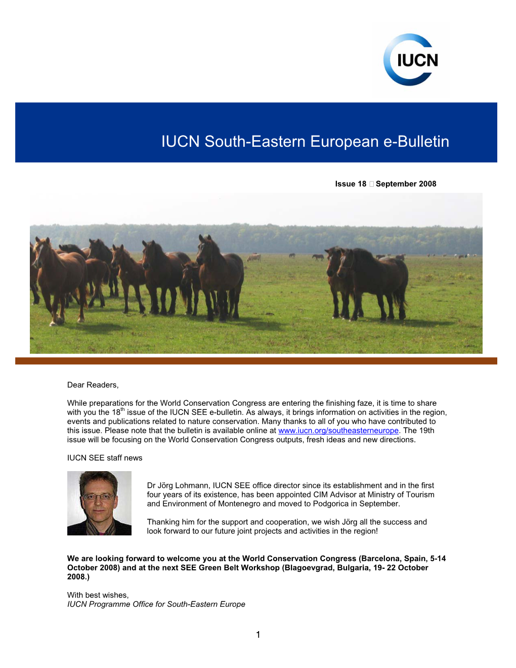 IUCN South-Eastern European E-Bulletin 18